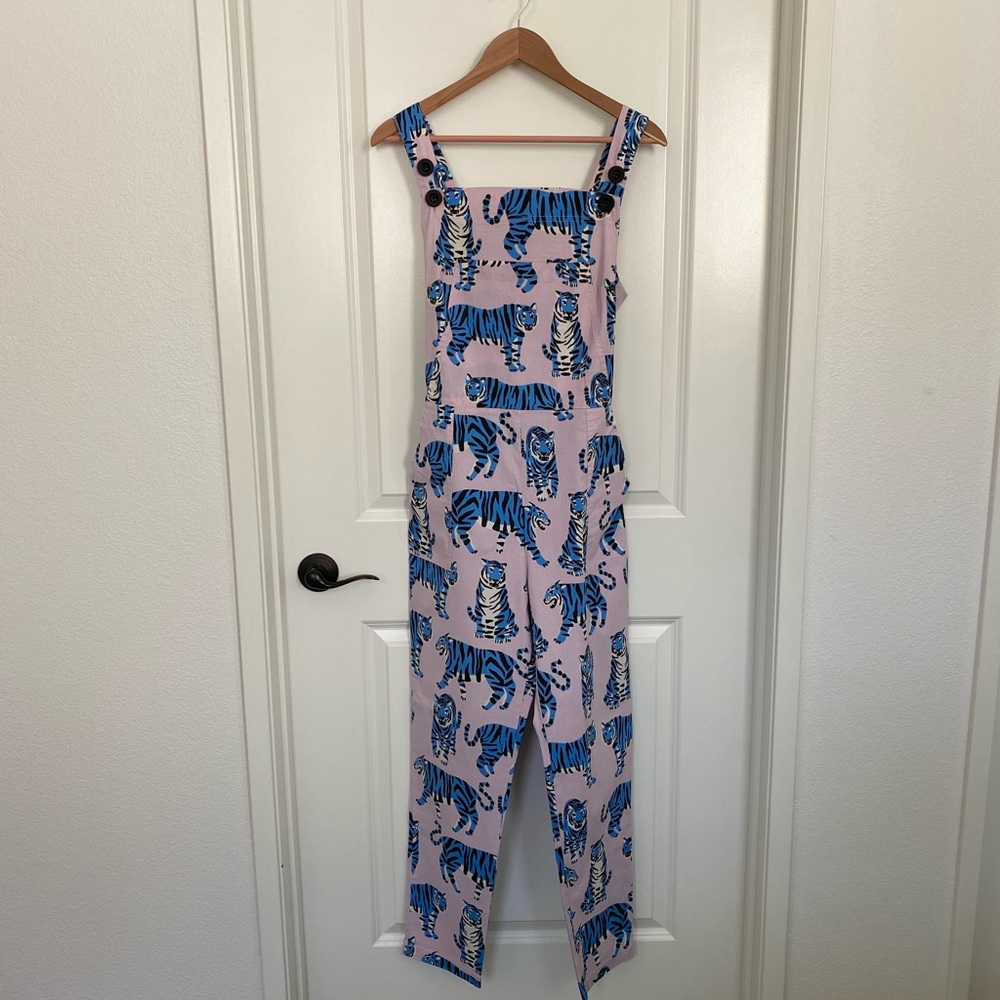 Nooworks Blue Tiger Overalls Size Large